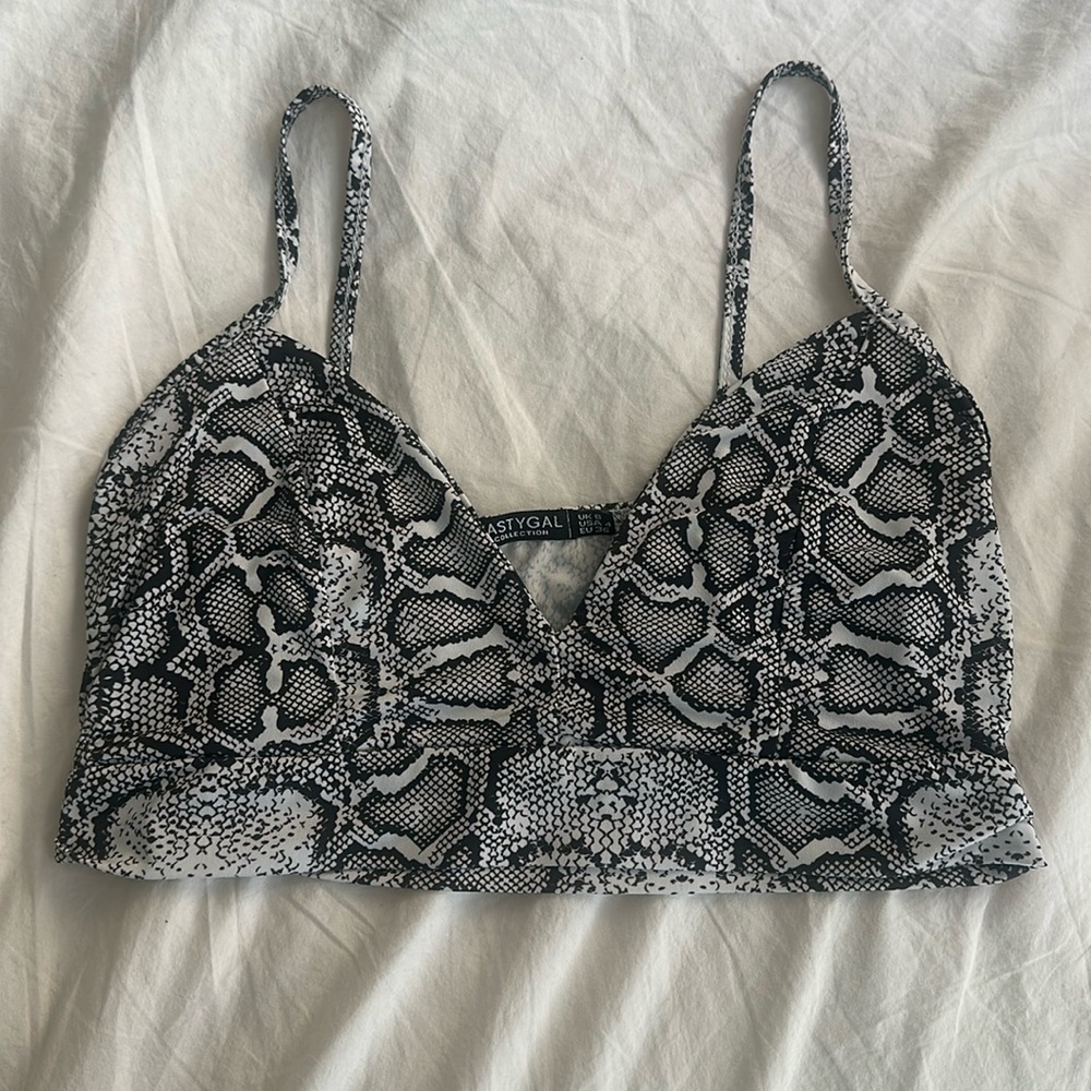 Nasty Gal snake bralette